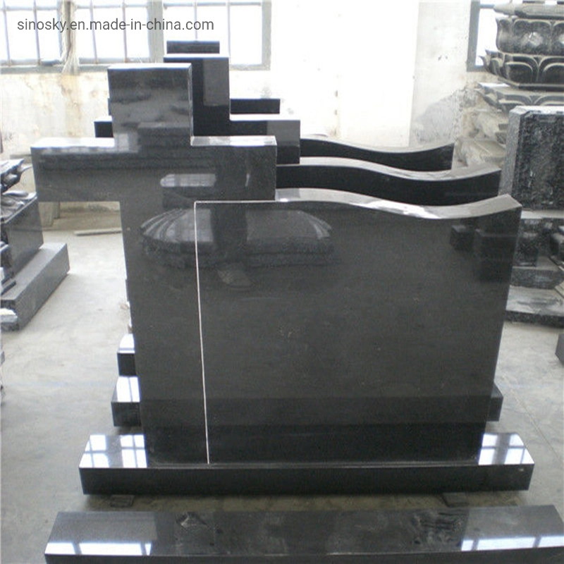 Memorial Grave Granite China Black Granits Monuments Wholesale