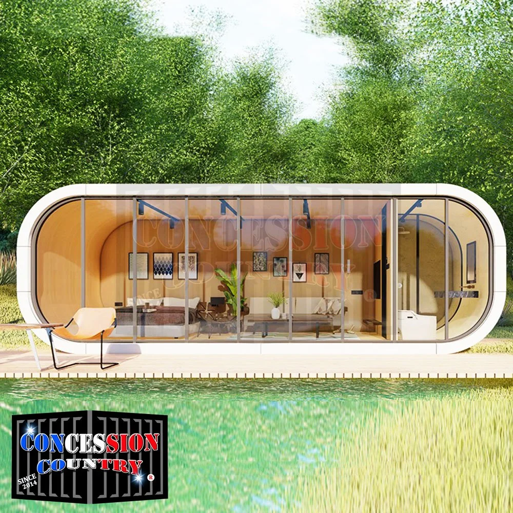 Modern Design Prefab Houses Living Room Garden Pod Living Container Homes Apple Cabin