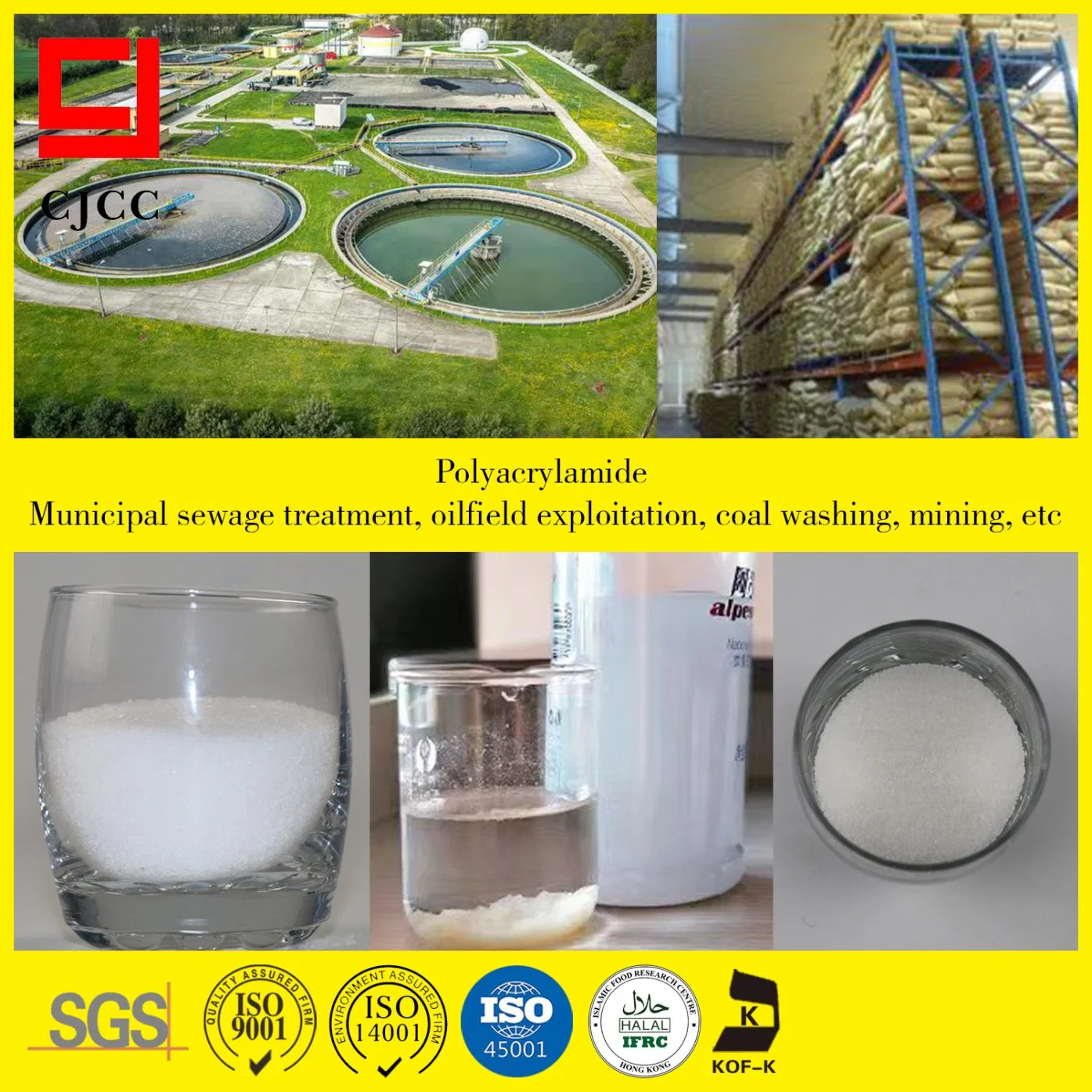 White Powder Water Treatment Chemical Viscosity for Oil Drill Flocculant China Manufacturer