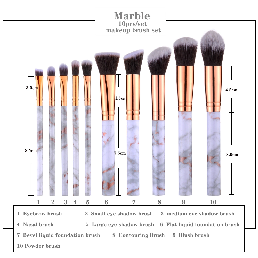 Fld 10 PCS/ 8 PCS Professional Makeup Brush Set Tools Powder Foundation
