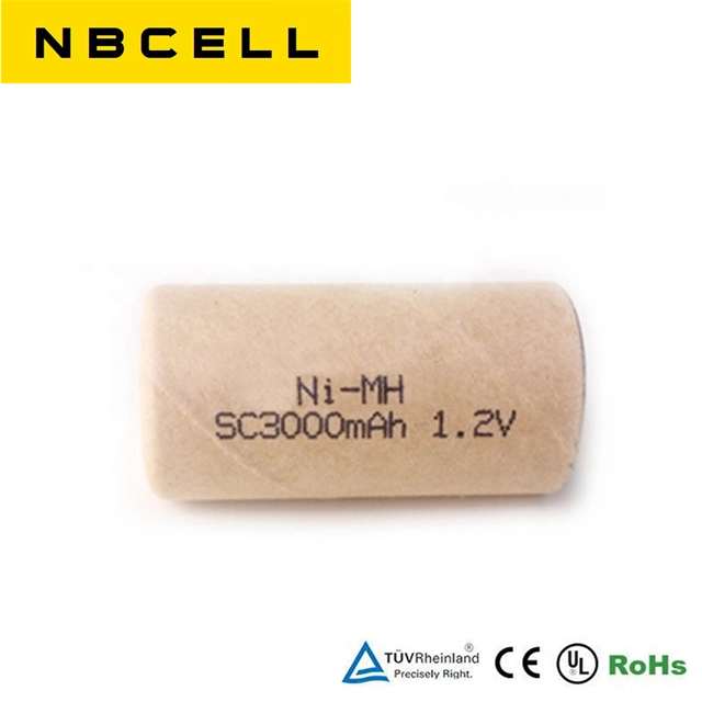 La taille de SC 3000mAh NiMH 1,2 V Batterie batterie rechargeable Ni-MH