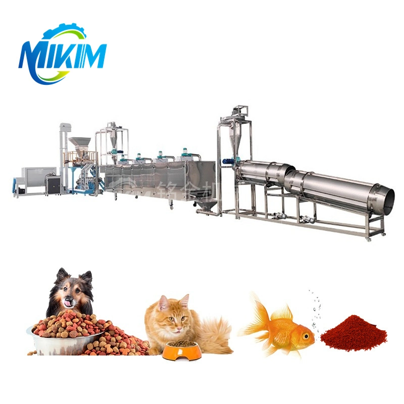 Pet Chicken Pig Animal Food Making Machine Feed Mixing Pellet Extruder Packing Floating Sinking Shrimp Fish Feed Processing Production Line