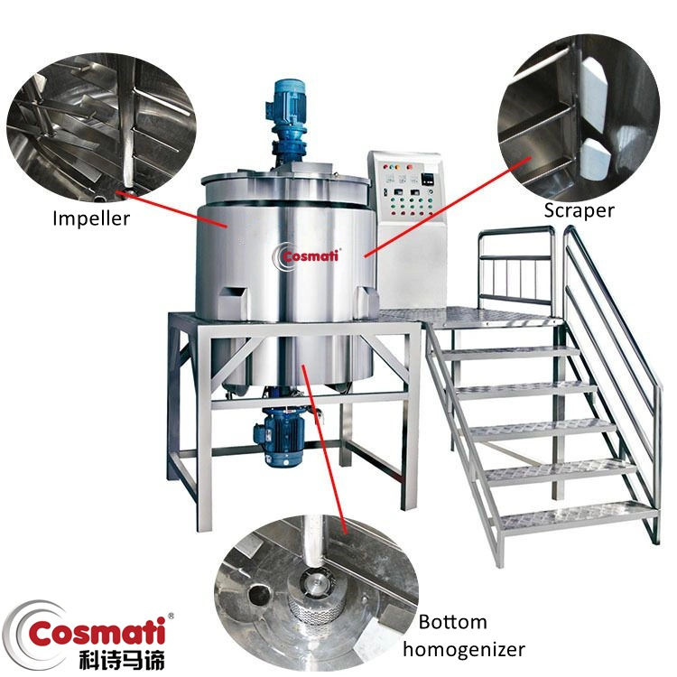 Cosmati's Newest Various Liquid Detergent and Soap Reactor Electric Heating Stirring Tank