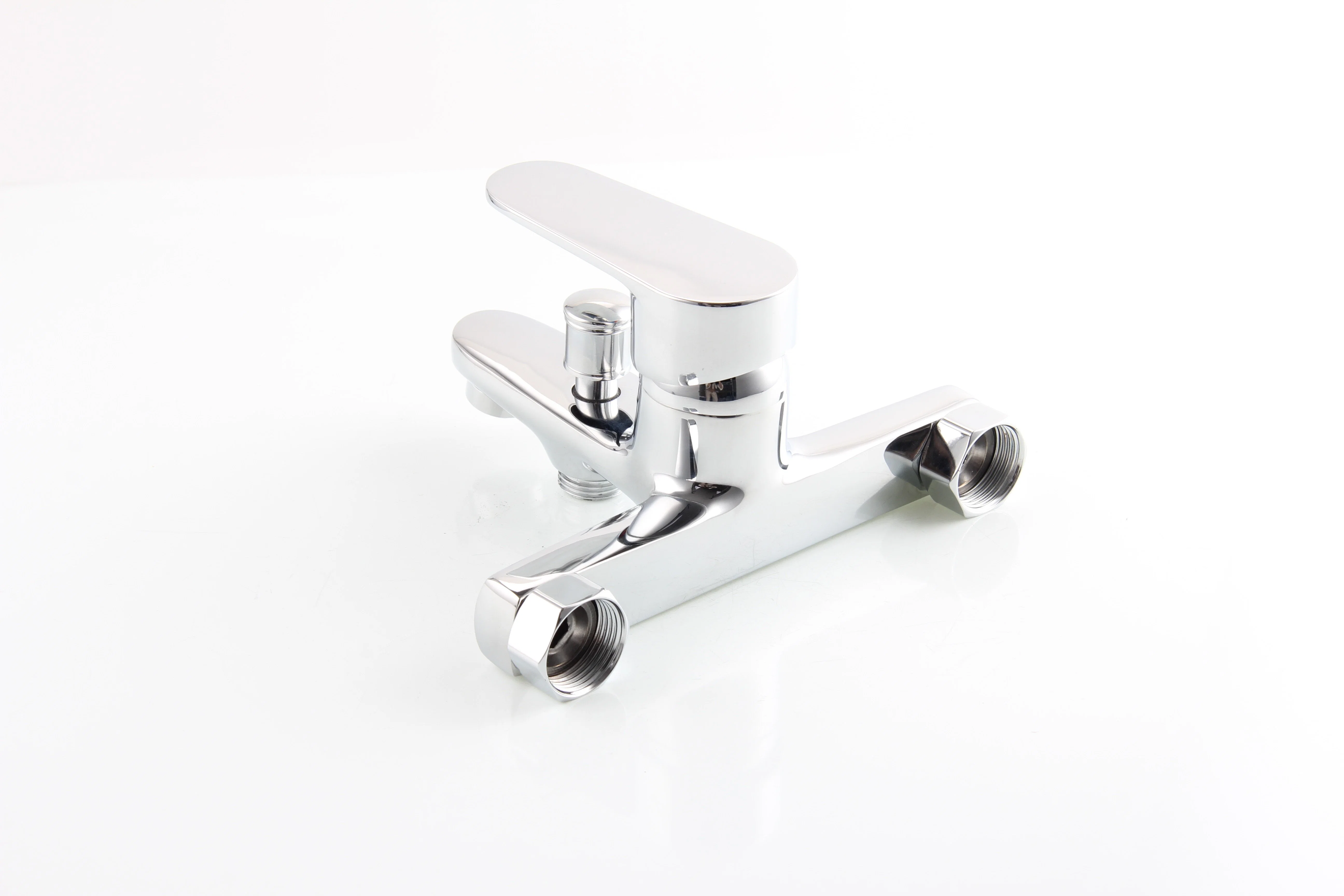 Chrome Zinc Alloy Bathroom Wall Mounted Bath and Shower Water Mixer Faucet