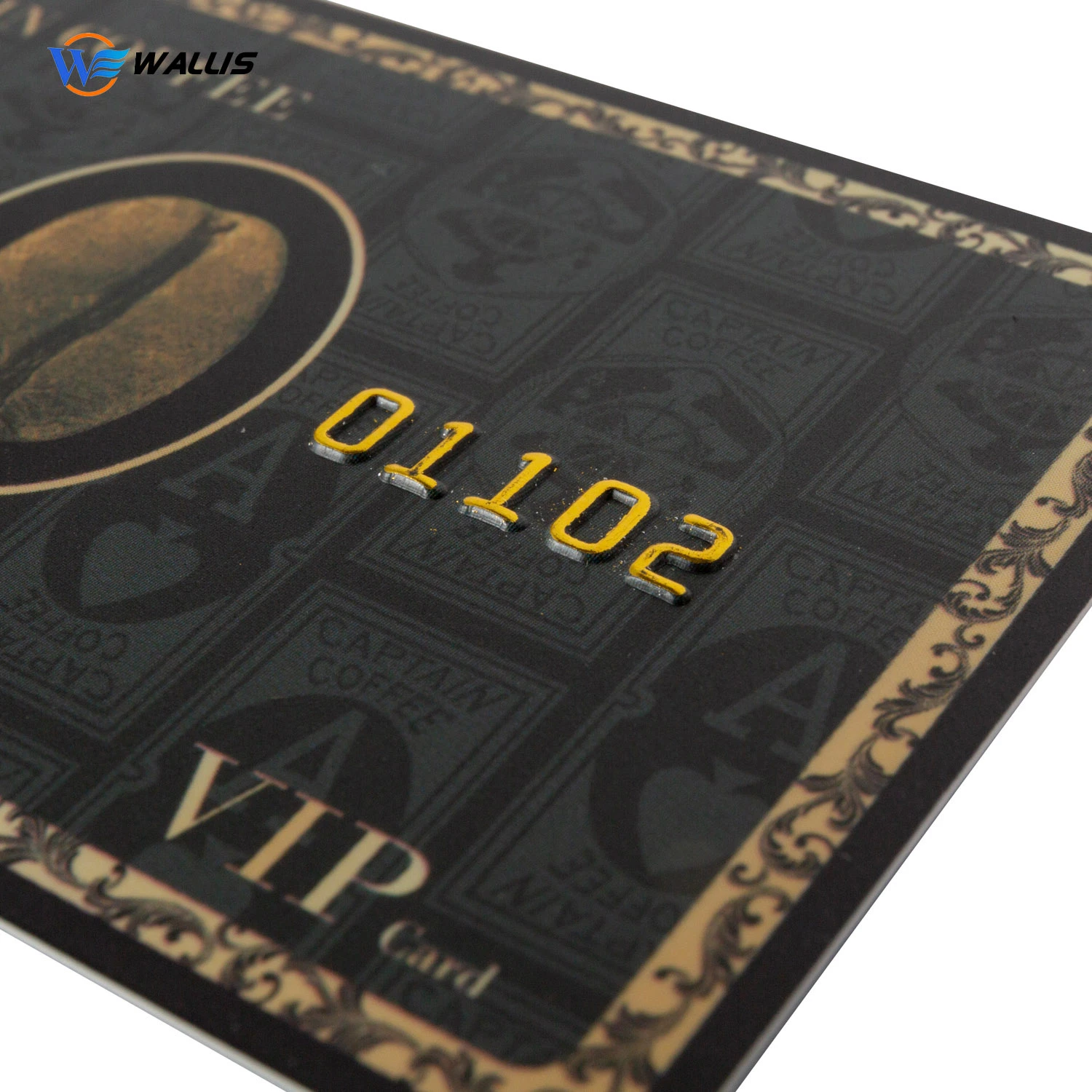 Échantillon employé d'adhésion Gold VIP gratuit Couleur de base Remise d'identification de carte plastique PVC