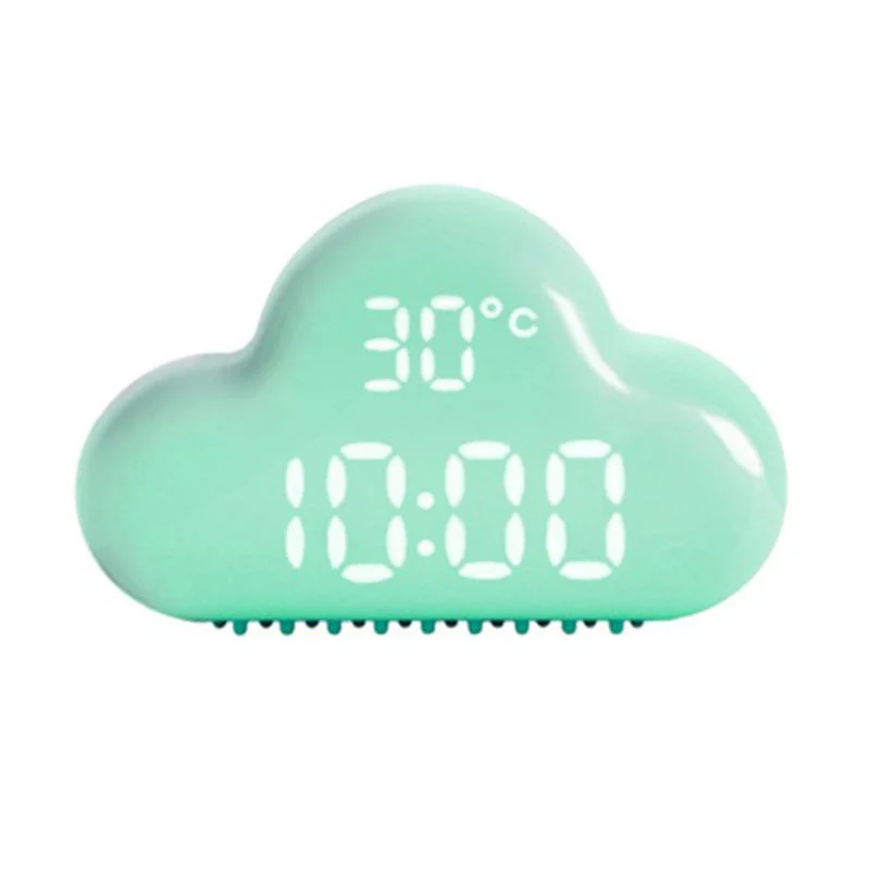 Actualizado ABS Luz nocturna Smart Mesa Soporte alarma electrónica Nube Reloj de la habitación