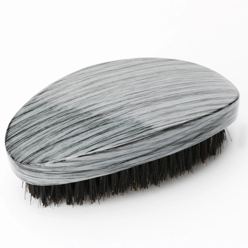 Wholesale/Supplier Customized 100% Boar Bristle 360 Wave Brush Men Cruved Beard Brush with Custom Logo