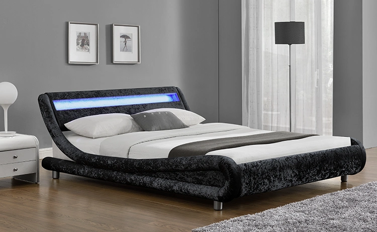 Willsoon Furniture 1140-1 Design PU Synthetic Leather Double/Queen/King Size Bed with LED Light