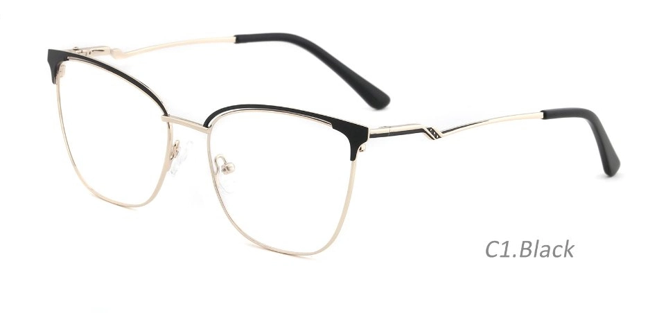 Fashion Oversized Frame Female Glasses Luxury Clearlarge Diopter Retro Metal Frame Optical