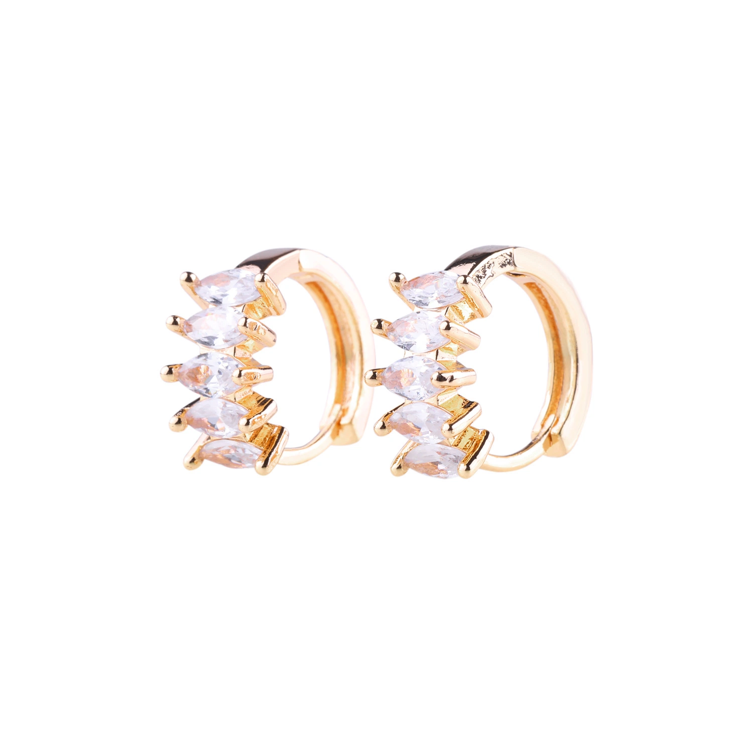 Mariage Mode bijoux 14K 18K plaqué or Imitation Huggie Hoop Earring pour les jeunes femmes