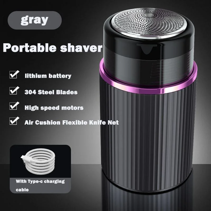 Mini Rasoir Électrique de Voyage de Poche Imperméable Lavable Portable pour Hommes