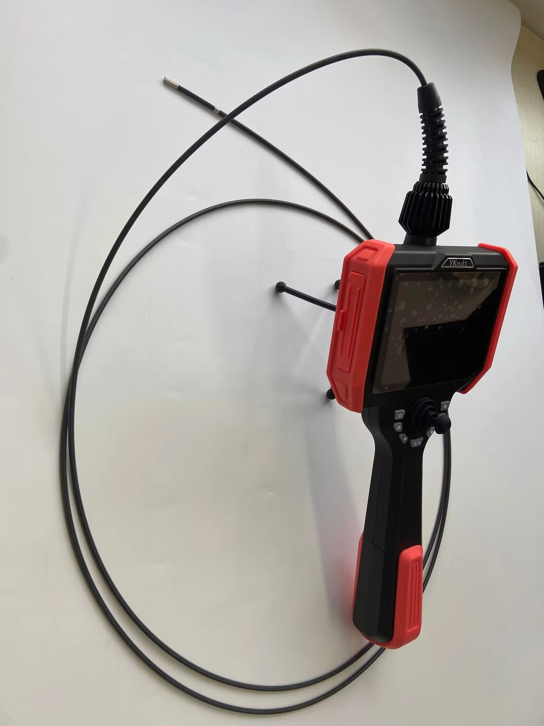 Cámara de inspección boroscopio Indsutrial flexible con 5 pulgadas de pantalla, la articulación de la palanca de mando de 360 grados, 3mts de cable de prueba, la lente de la sonda de 4 mm.