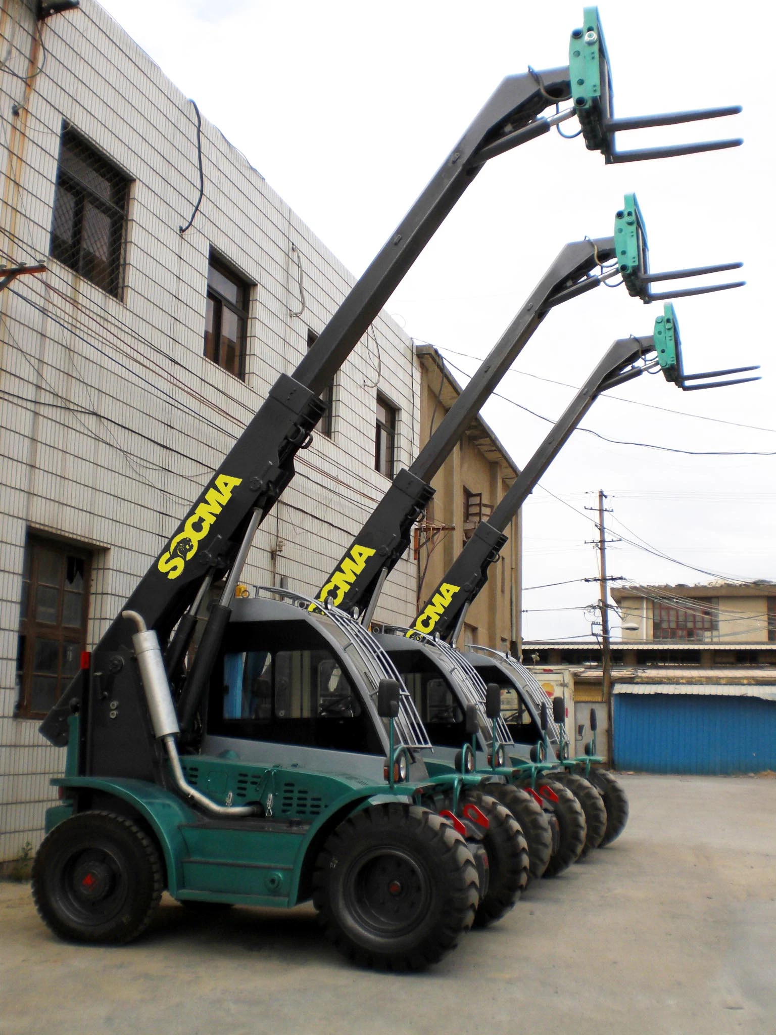 Socma 3tonne Mini chariot télescopique chariot télescopique avec 6,3 m la flèche télescopique