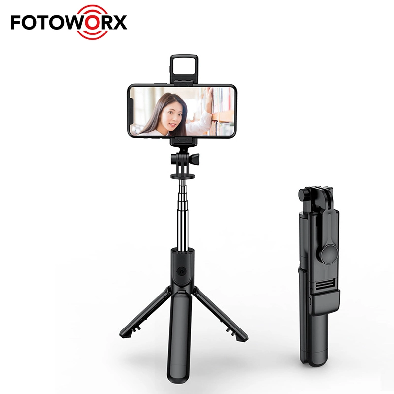 Fotoworx Selfie Stick Mini trípode con luz de relleno para Selfie Live Streaming