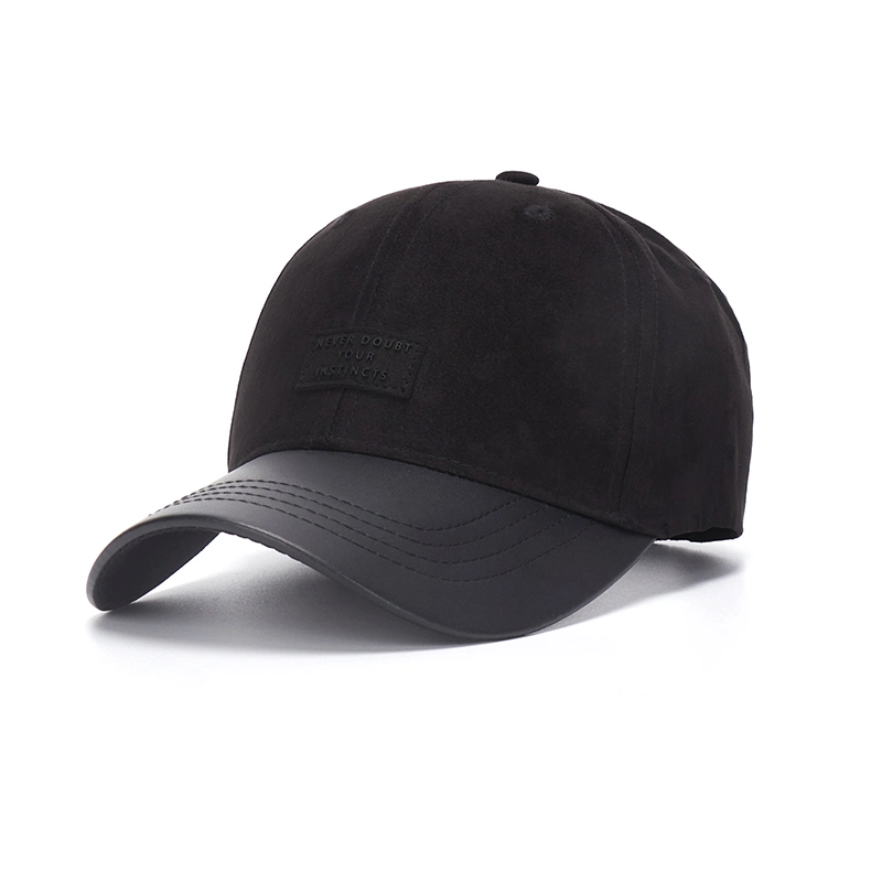 Hochwertige Mode Leder Krempe Baumwolle Outdoor Unisex Baseball Cap Sportmütze