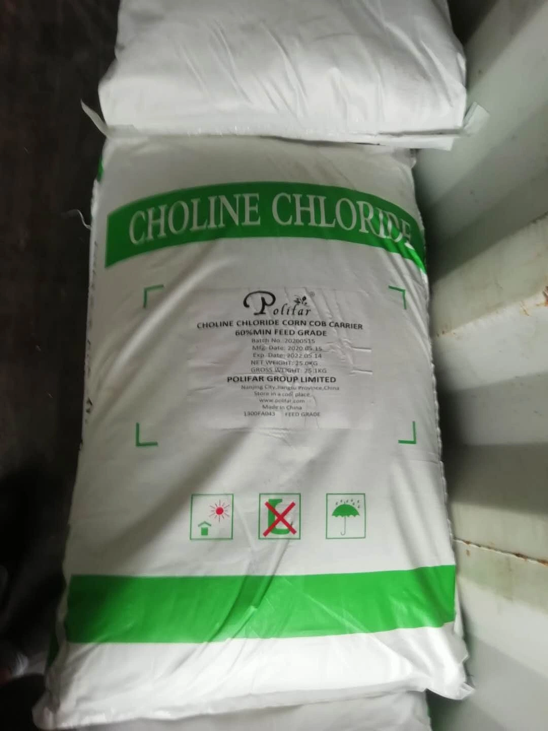 Choline Chloride 60%Min Corn COB Feed Grade Fami-QS Certified