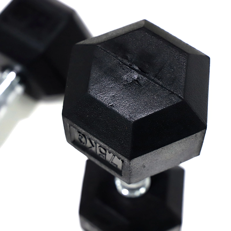 Rubber Hex Heavy Dumbbell 30 Kg 40 Kg 50 Kg, Weight Lifting Gym Fitness Exercise Equipment No Logo Dumbbell Set in Stock