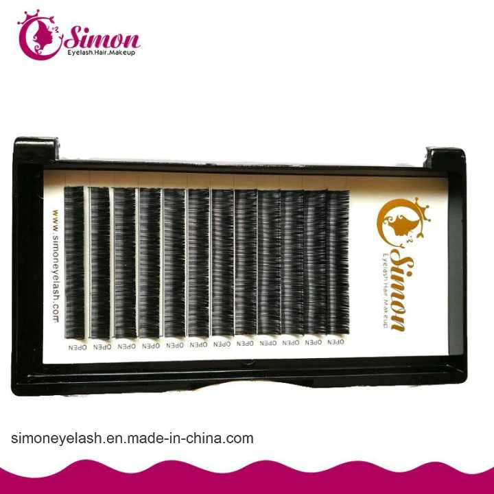 Vorgefächerte Lashes 0,07 C CC D Curl individuelle Wimpernauflaufe Erweiterungen