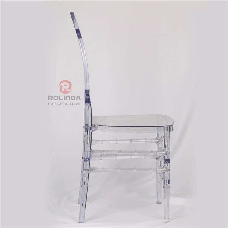 Hot Sale Clear Napoleon Wedding Acrylic Resin Clear Transparent Chiavari Channel Chair