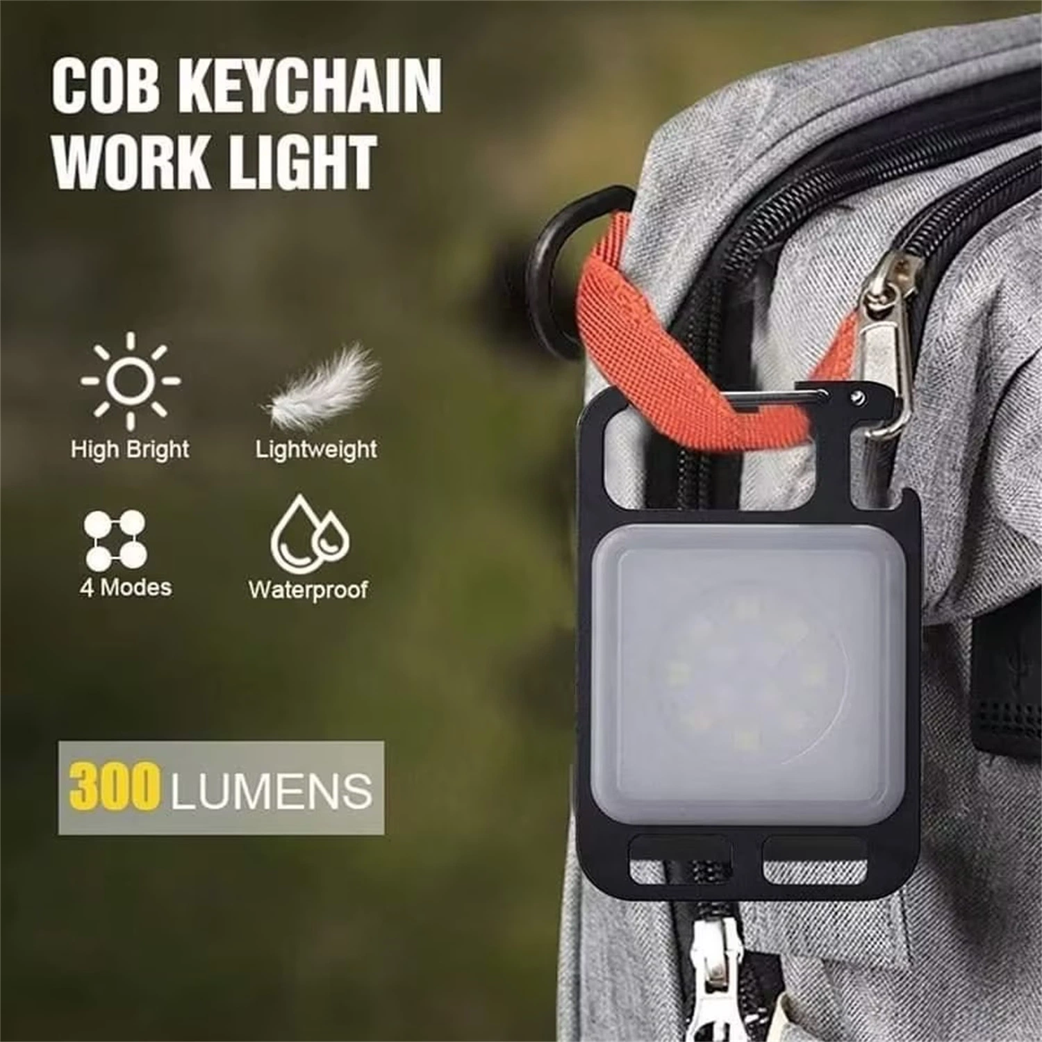 Mini portátil LED linterna de trabajo linterna de bolsillo llavero Mini lámpara USB de bolsillo COB Luz de trabajo Linterna de camping