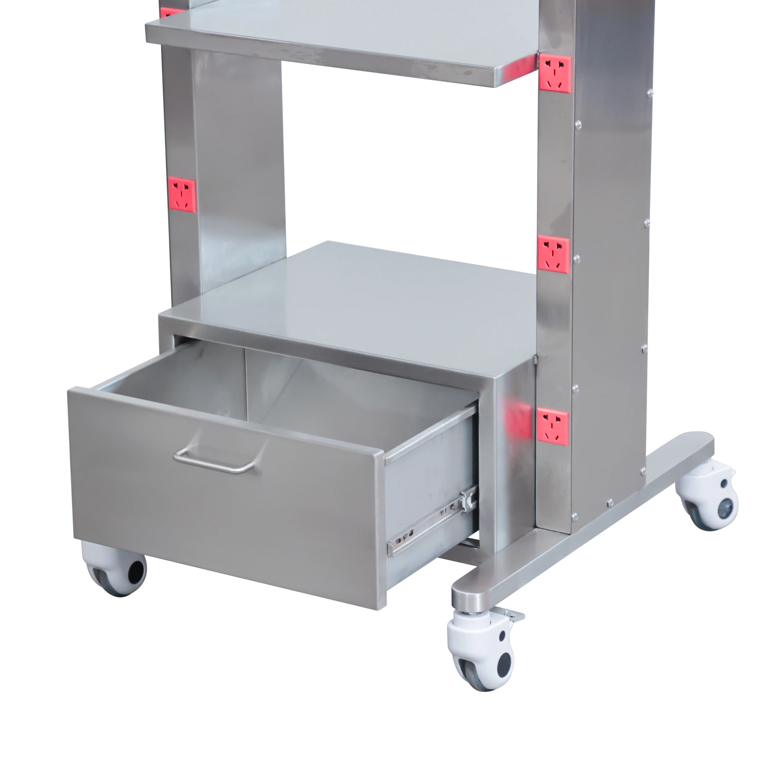 Hospital Emergency Crash Cart Medical Trolley Pet Clinic Trolley Instrument