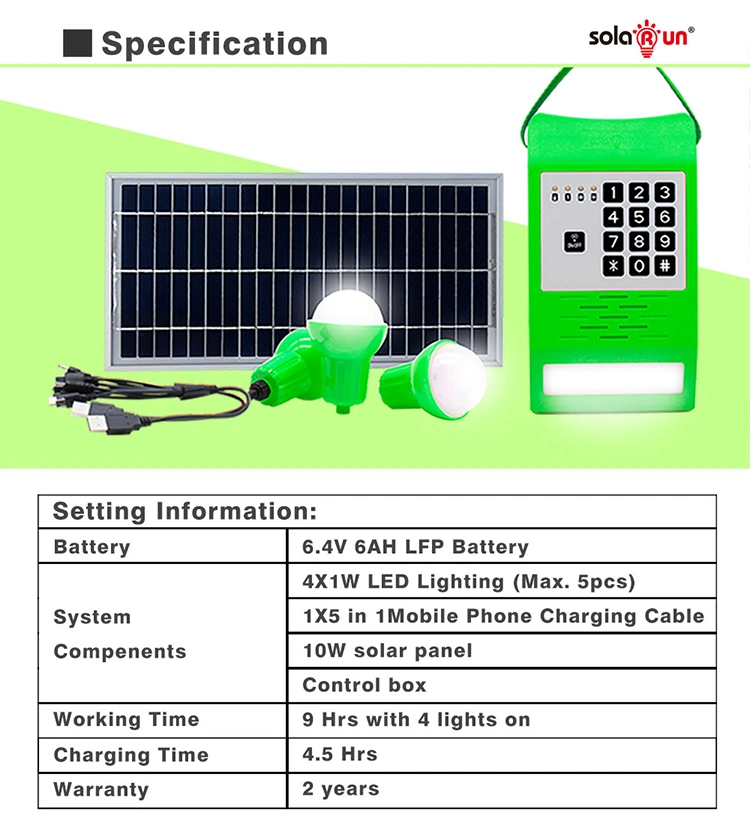 Solar Light Generator for Home Lighting