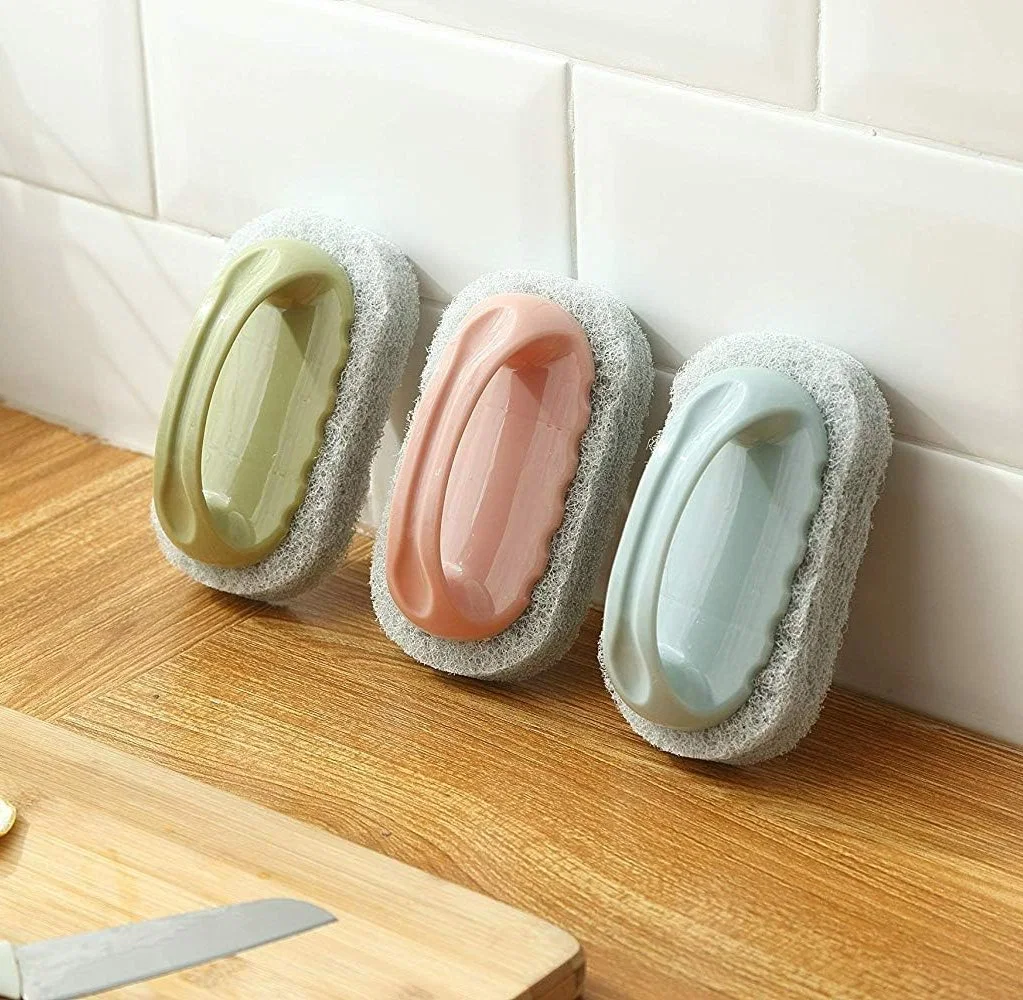 Strong Scouring Dish Bathtub Pool Scrub Brush 3PCS Kitchen Sponge