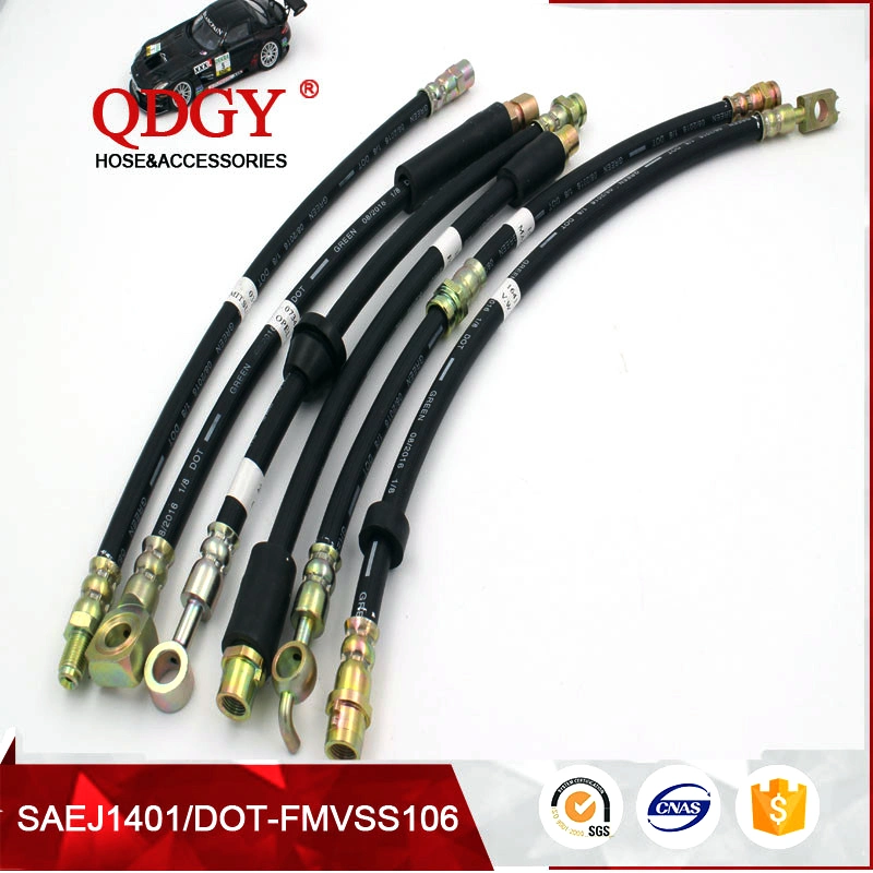 DOT Approved Automobile SAE J1401 Truck OE Flexibe Motorcycle Hydraulic Auto Braided Car Rear Brake Line Oil Pipe Fuel Tube Assembly Hose