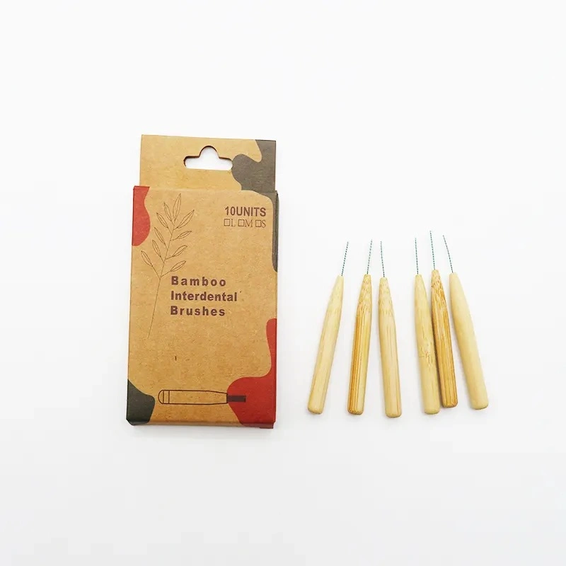 Eco friendly dente biodegradável Bamboo Pick Dental Oral Gum Care Fornece escova Interdental Bamboo