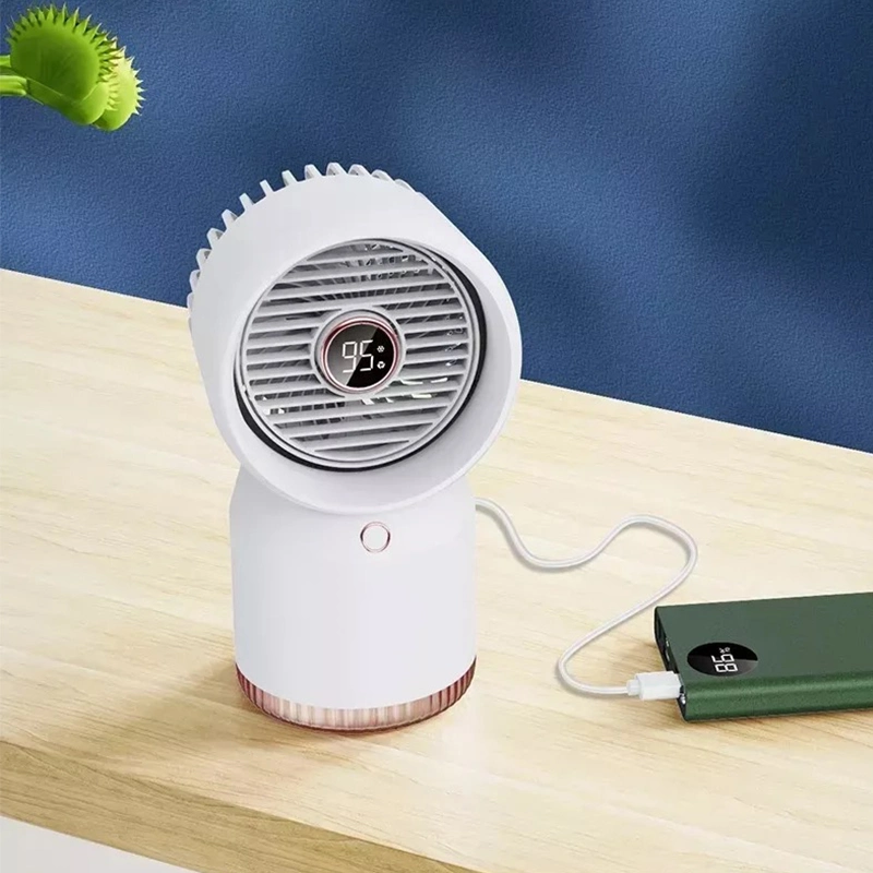 Nouveau petit ventilateur de refroidissement à humidification par brouillard d'eau 3500 ml portable 3 800 mAh Mini-réfrigérateur de bureau USB