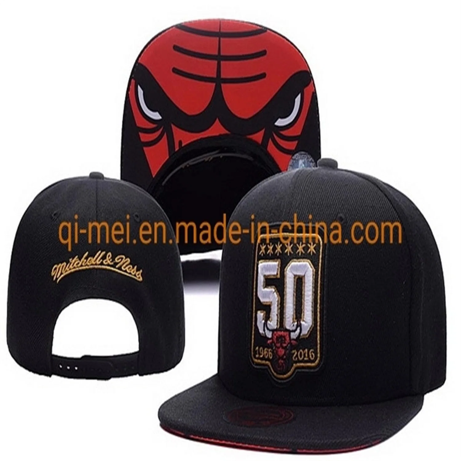 Wholesale/Supplier Custom Cavaliers Bulls Stitched Hiphop Adjustable Snapback Basketball Caps