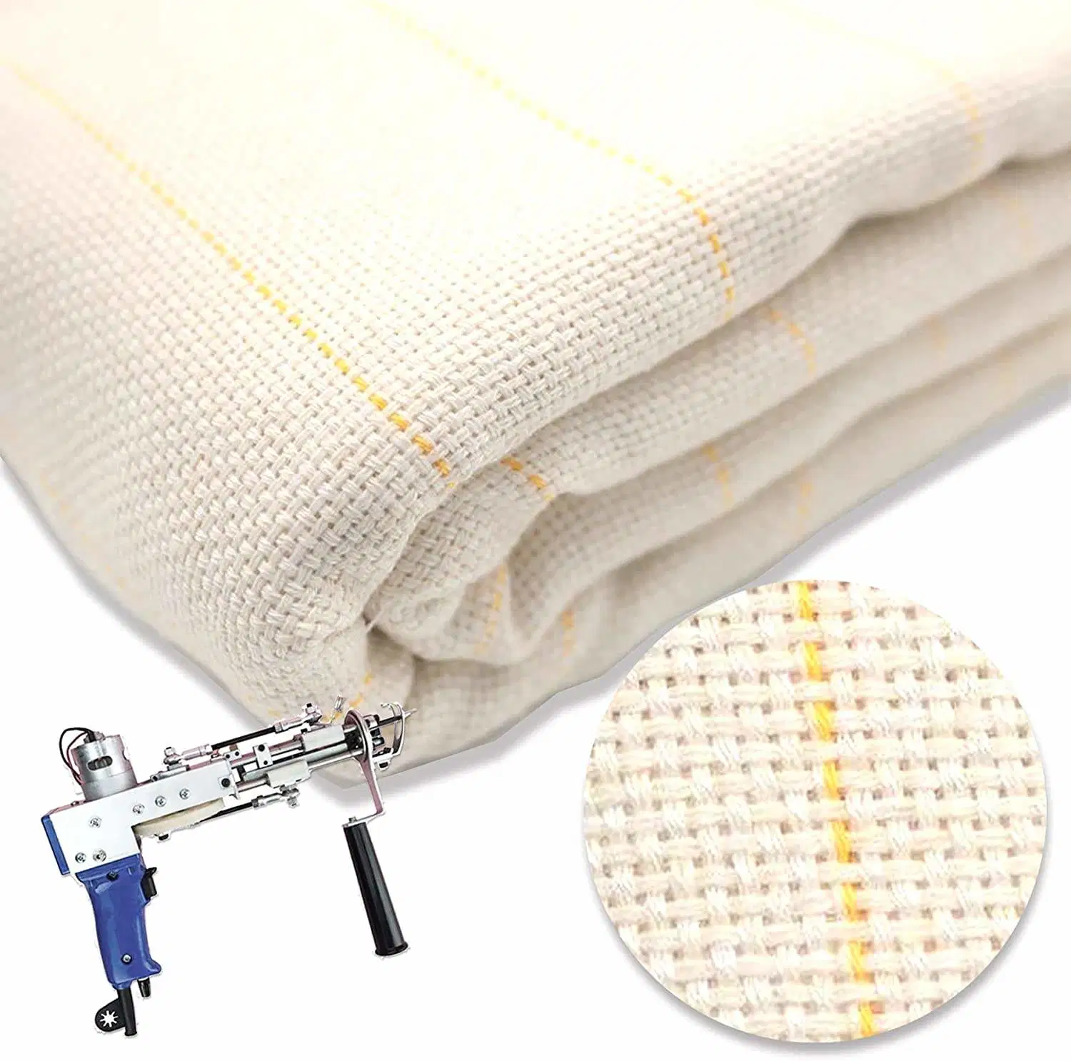 Rolo de algodão Branco bordado Hot Selling Carpet reforço Monks primários Tecido de tecido de tufação