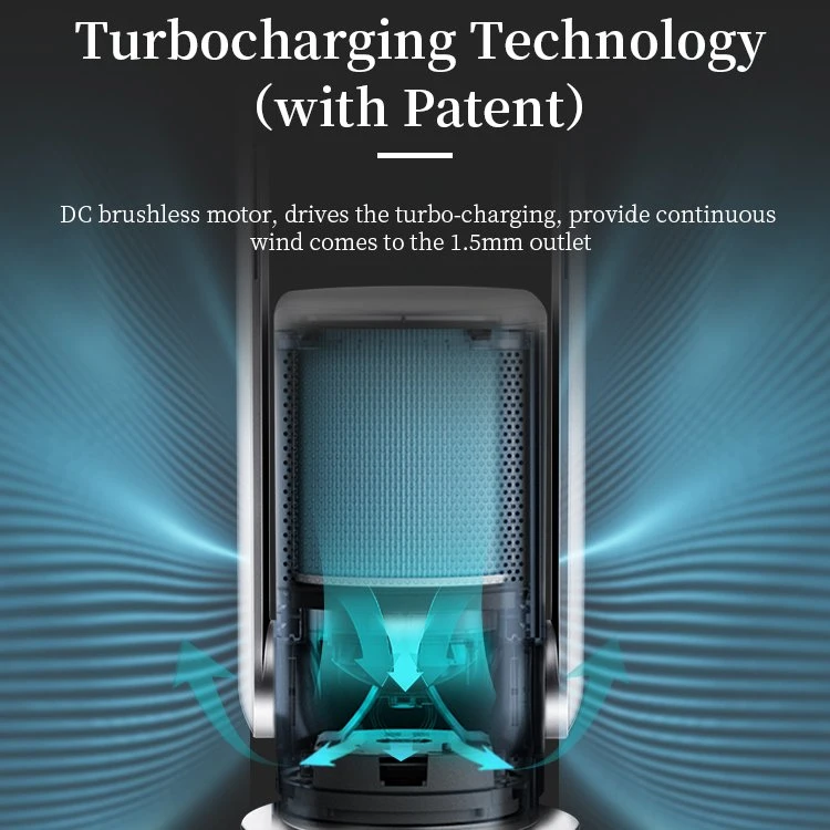  Ventilateur sans lame de purification de l'air de table avec circulation d'air, stérilisation UV et refroidissement de l'air 
