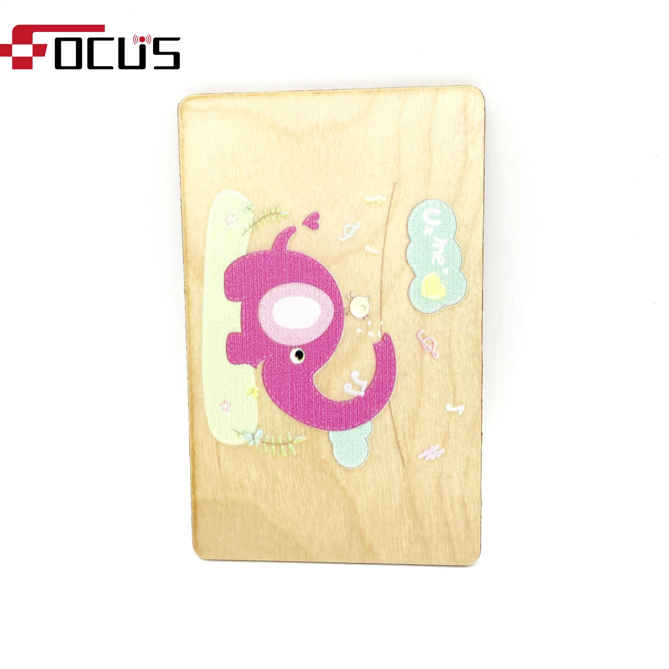 13.56MHz Smart Wood Card Hotel Key Card with Logo Printed