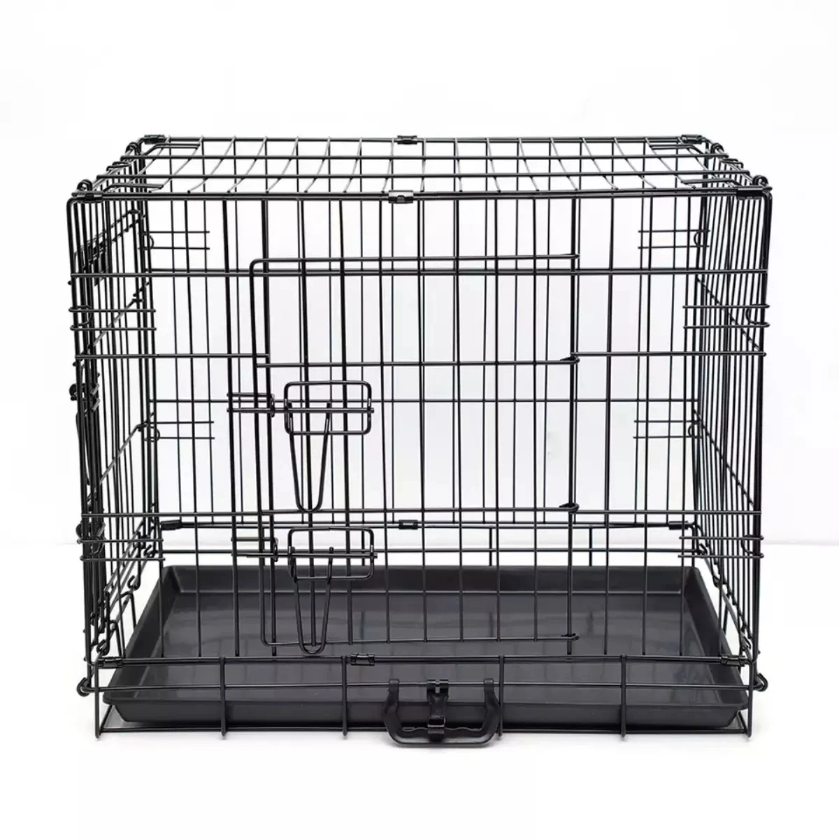 Mayorista Negro Metal perro mascota Crate duradero exterior plegable grande Jaula de perro mascota