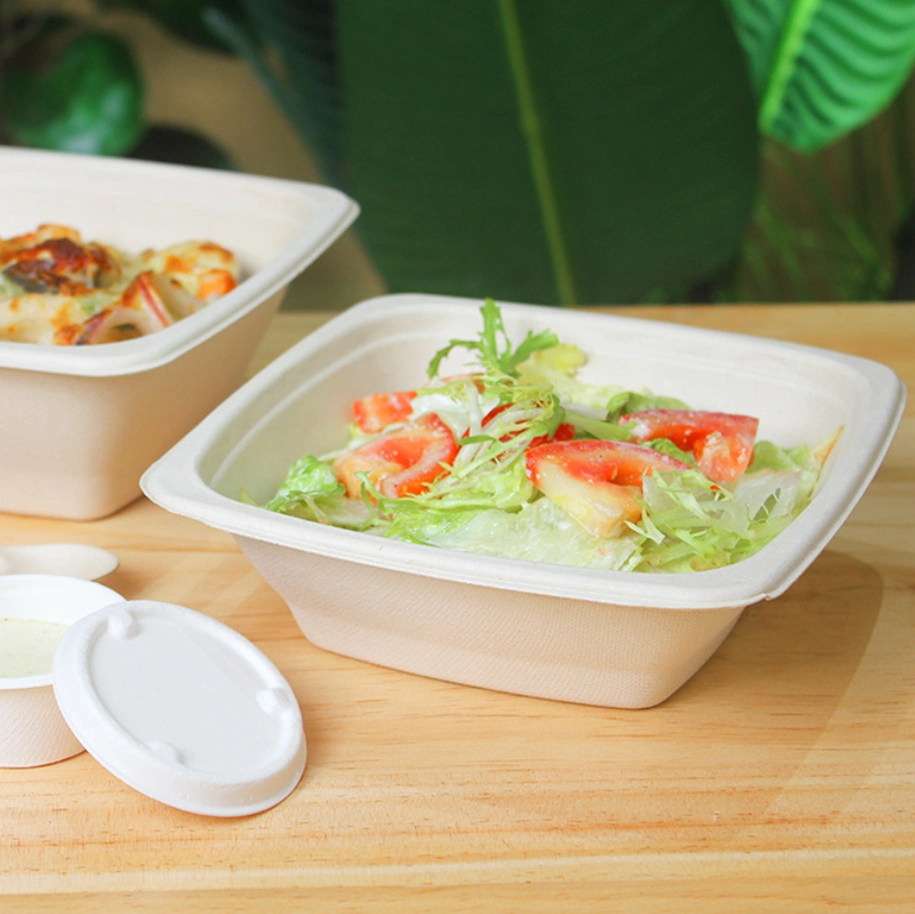 100% Biodegradable Disposable Tableware Dinner Pasta Takeaway Soup Eco-Friendl 48oz Bagasse Food Bowl