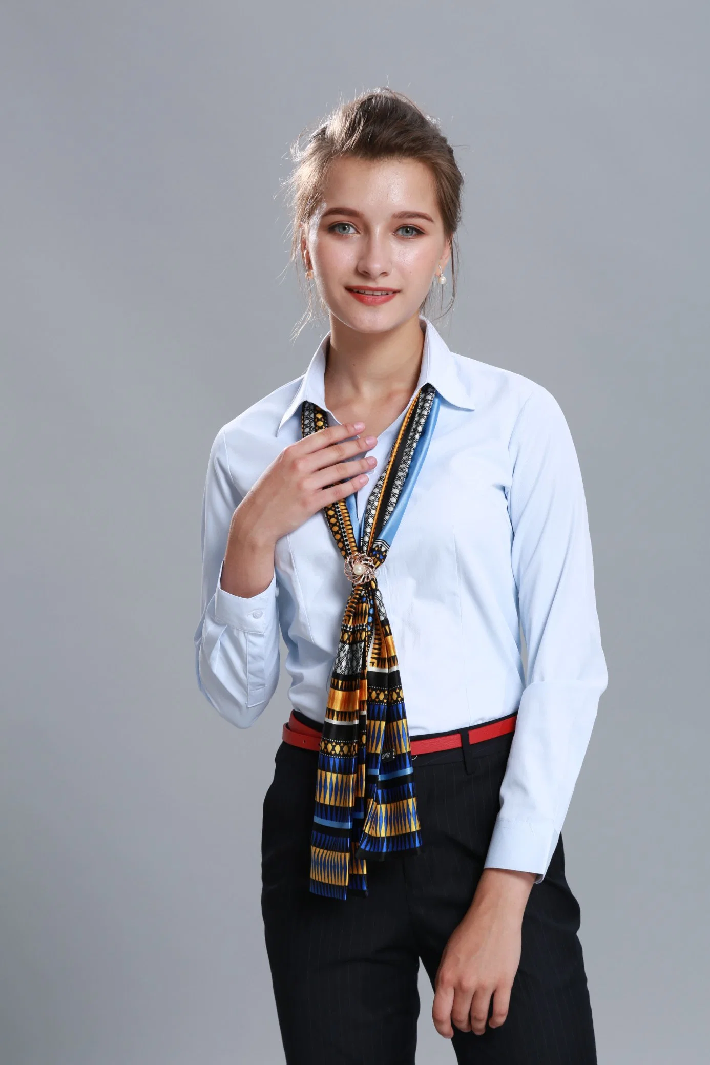 OEM Ladies Business Shirt Slim-Fit Work Clothes Ladies Shirt Wholesale/Supplier Customization