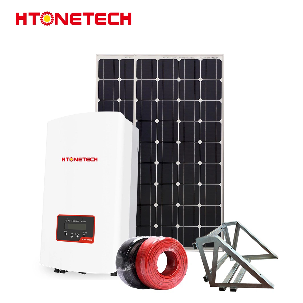 Inversor solar híbrido Htonetech 6kw 48 V corrente alternada (AC) de fase dividida Fabricantes de painéis de bateria portátil de 24000 mAh para a China, 30 kw, 40 kw, 5 kw Kit de sistema de Energia Solar On Grid