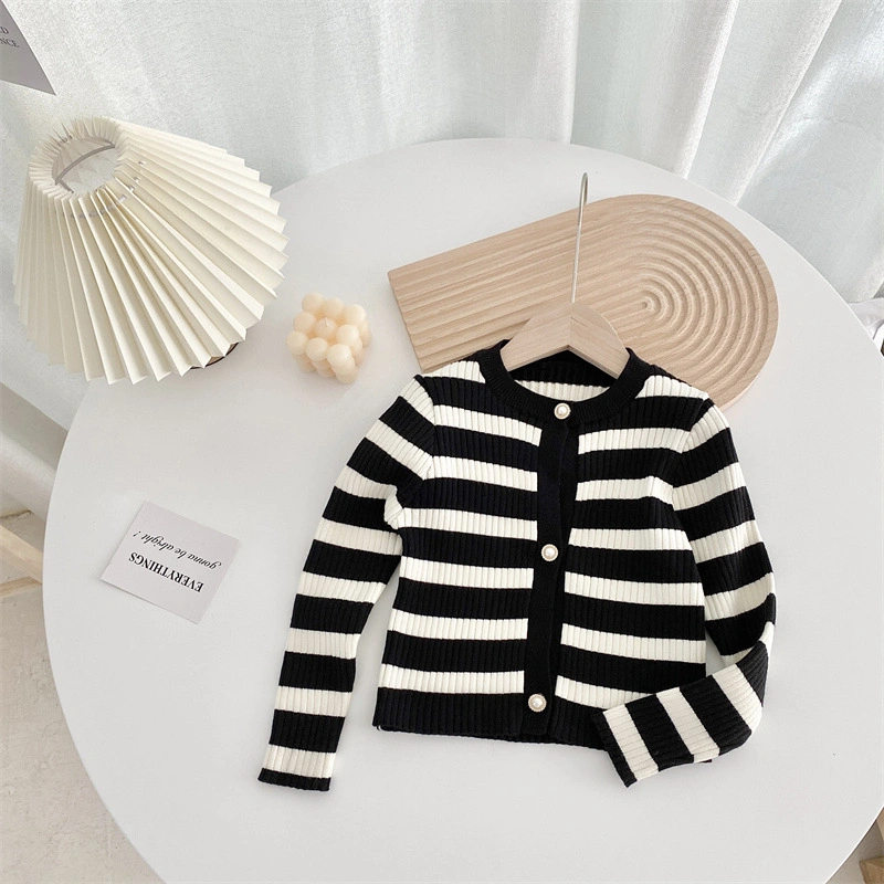 Knitted Children's Sweater Baby Suspender Skirt Suit Fashionable Cardigan Coat Children's Clothing