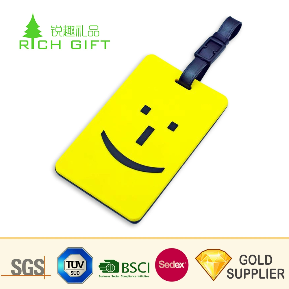 Wholesale/Supplier Cheap Bulk Custom Made Waterproof Rubber Name Luggage Tag with Loops