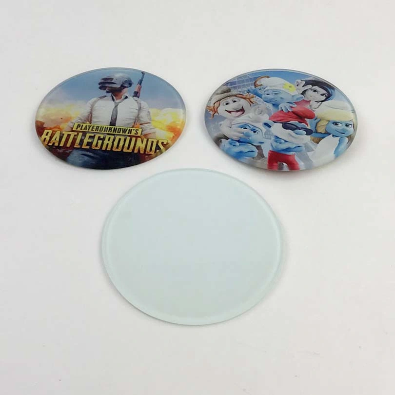 Sublimation Crystal Art Glass Cup Pad /Coaster 100*100*5mm Bl-17 (Round)