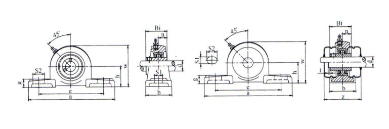 Pillow Block Bearing Manufacturer with Cast Iron Housing and Brass Nipple for Agricultural/Foodstuff/Textile/Construction Machinery