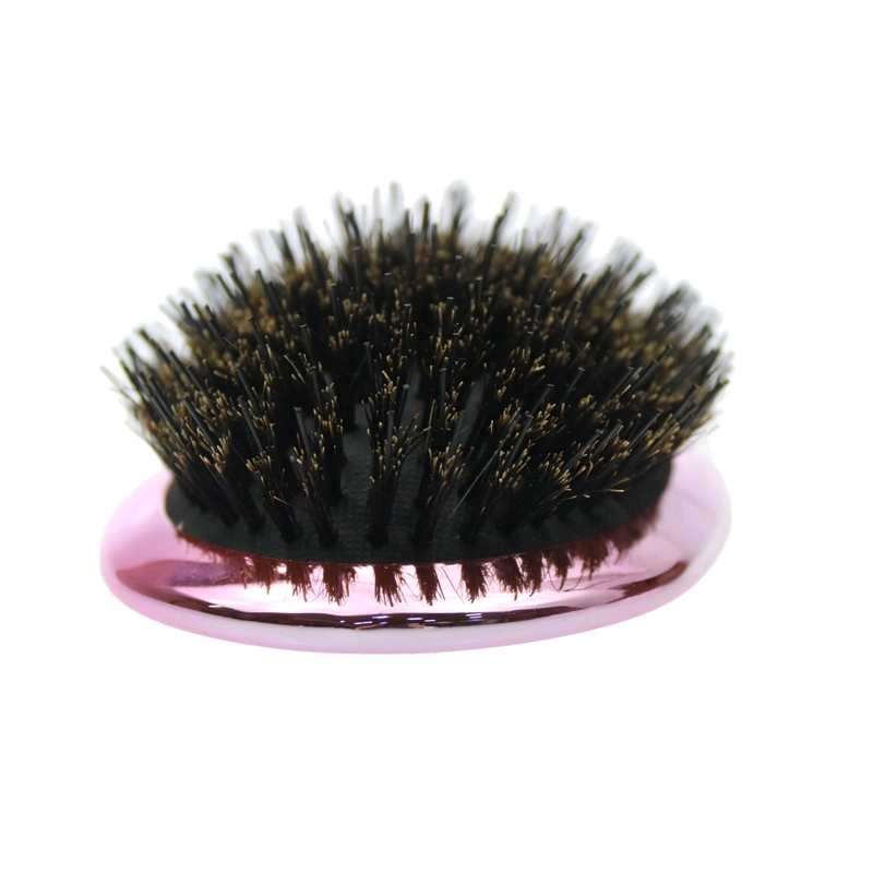 Profreeionsal Salon Hair Tools Manufacturer Electroplated Boar Bristle Hair Extension Brush