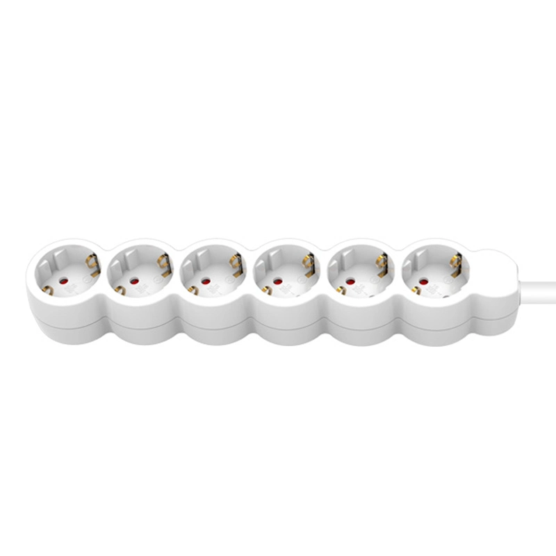 6 Way Euro Power Strip Extension Socket