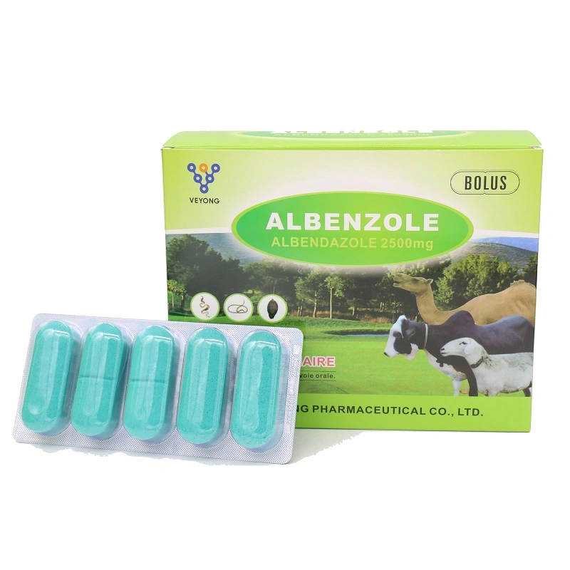 Medicina veterinaria medicamentos animales 300mg/600mg Albendazol 2500mg 18g Bolus for Camellos de Original Factory