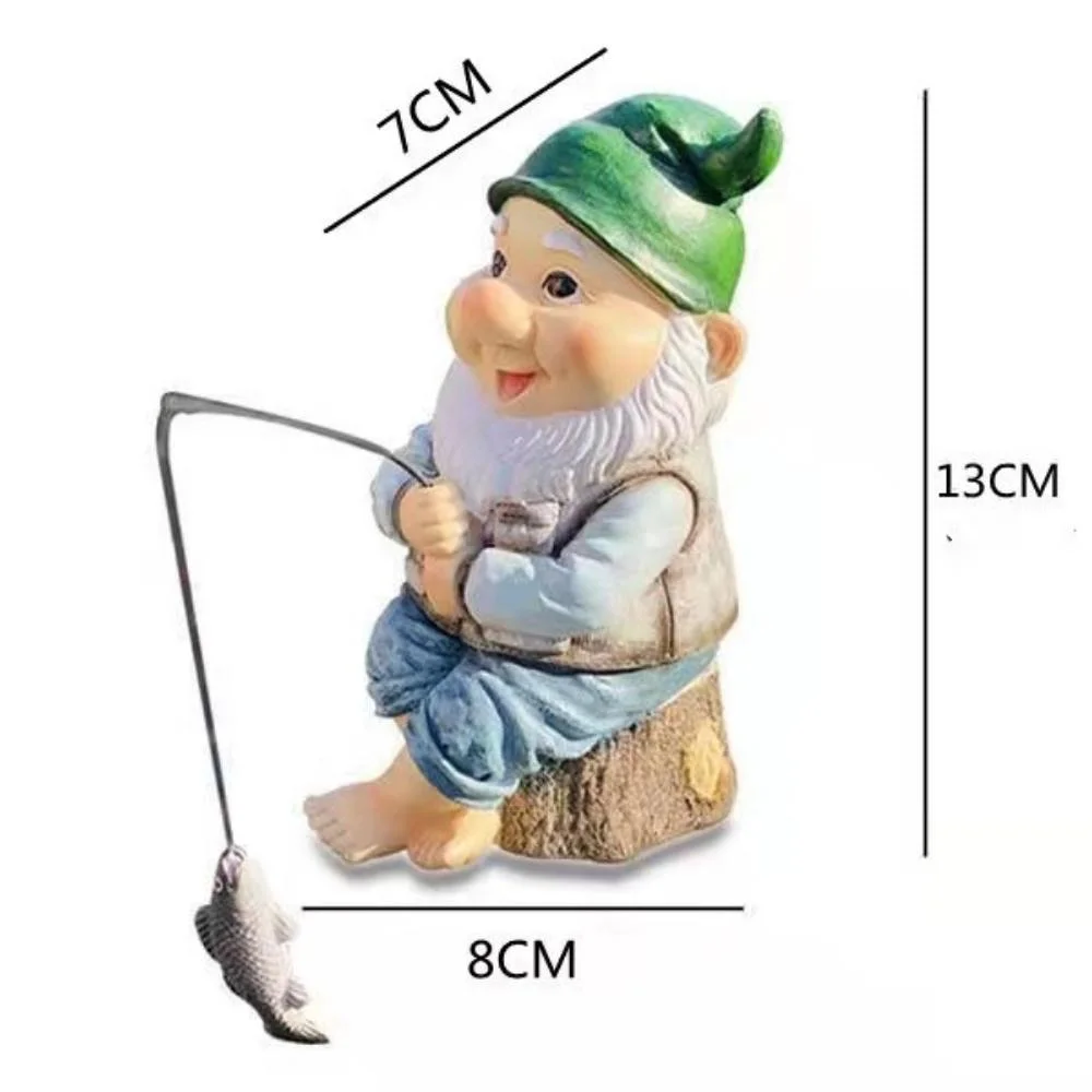 Garten Gnome Statue Harz Angeln Zwerg Elf Figuren Hof Rasen Gnome Garden Decor Statue Im Freien Wyz18726