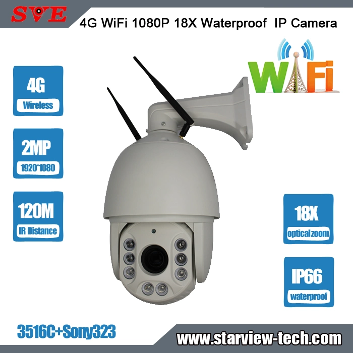 4G 18X WiFi 1080P PTZ IP Waterproof CCTV Security Dome Camera