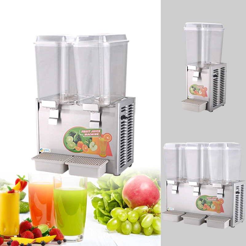 Commercial Double-Tank Electric Plastic Juice Dispenser Cooler