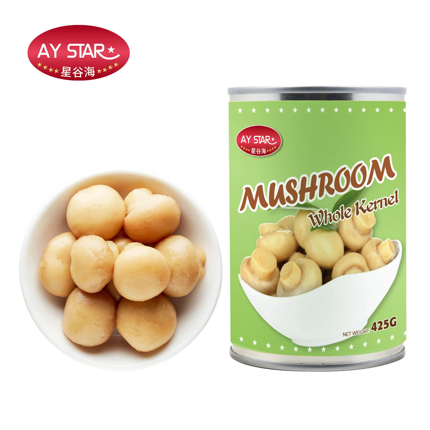 Aliments en conserve de champignons entiers frais de qualité chinoise sains à prix d'usine