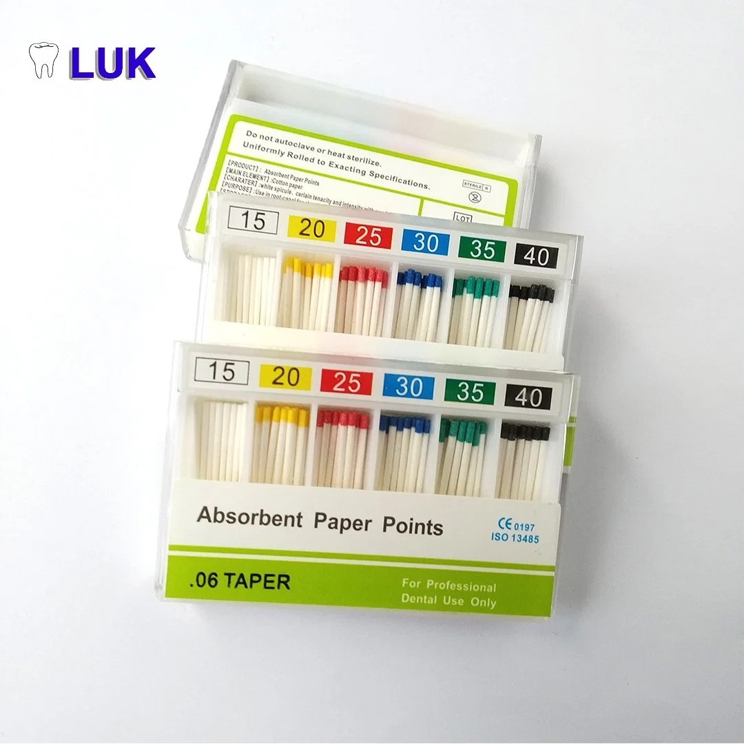 Dental Supply All Kinds of Absorbent Paper Points for Root Canal Cleaning and Disinfecting